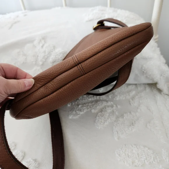 Fossil Brown Pebble Leather Crossbody Bag. Beautiful Bag - Picture 7 of 9